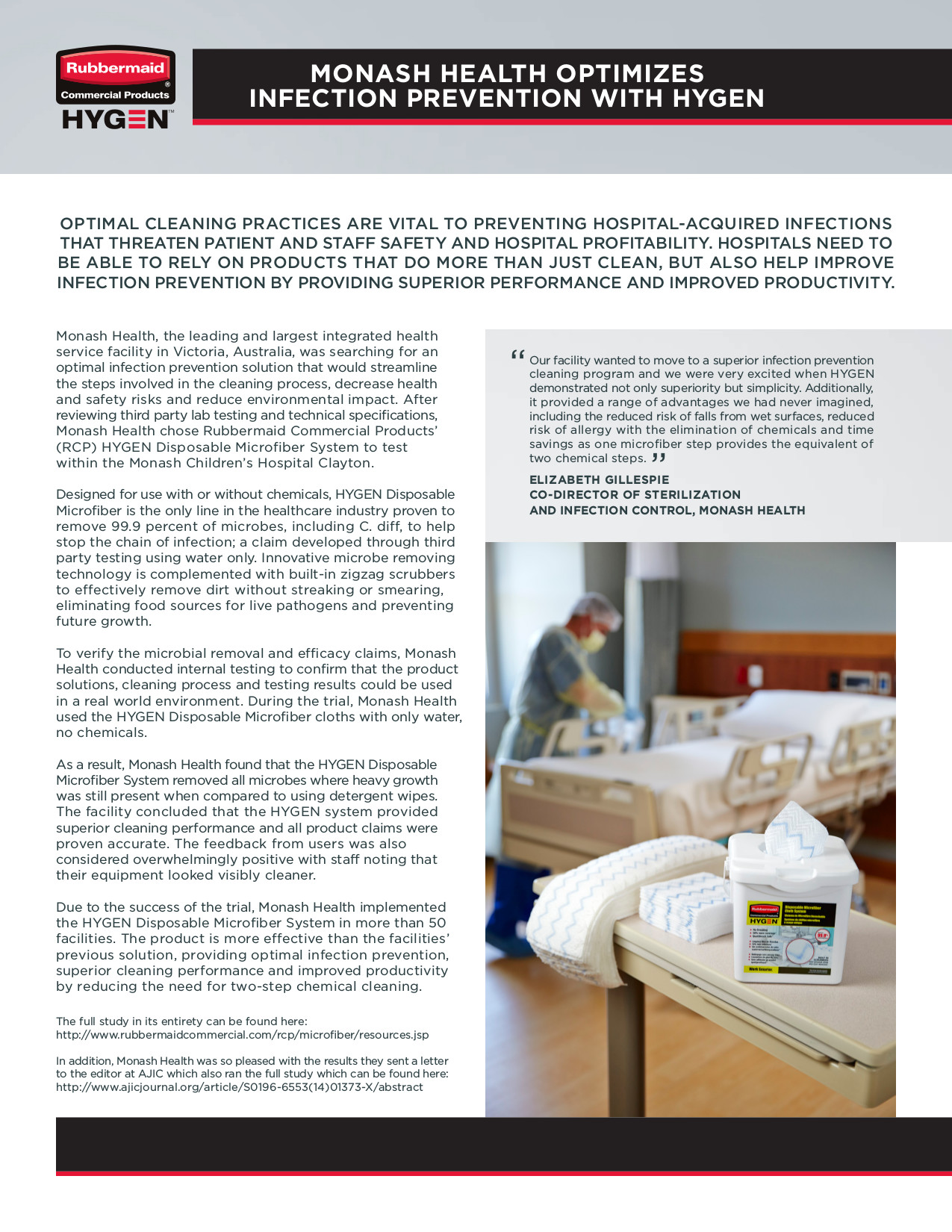 HYGEN™ Monash Health Optimises Infection Prevention