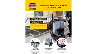 Increase the efficiency of your disinfecting procedures with the Slim Jim Cleaning Cart.