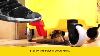 Learn how to empty a WaveBrake® into a floor drain, made easier by WaveBrake's® built-in features.
