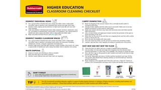 Use this thorough checklist to guide reopening higher education facilities and ensure a clean, inviting environment.