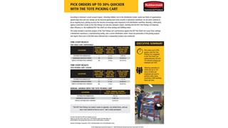 Read the summary of our Tote Picking Cart time study that demonstrates how our cart makes order picking up to 30% quicker.