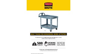 1-Page Print Ad for the RCP BRUTE Heavy-Duty Ergonomic Utility Carts