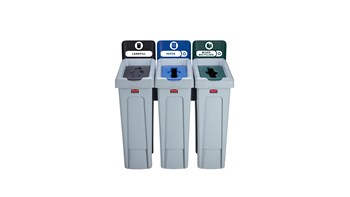 SJRS-bundel voor 3 stromen - huishoudelijk afval (zwart)/ papier (blauw)/ gemengde recycling (groen)