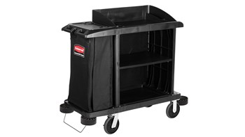 Executive Traditional Compact Housekeeping Cart, Black