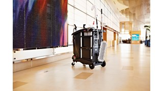 The Rubbermaid Commercial Executive Series Ultra-Compact Housekeeping Cart is an ergonomic and lightweight housekeeping solution.