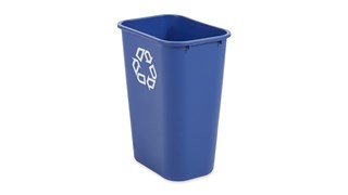 De Rubbermaid Commercial-containers voor naast het bureau zijn ruimtebesparend, zuinig en een eenvoudige en efficiënte oplossing voor het recyclen op de werkplek.