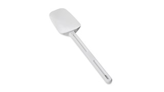 La spatola Rubbermaid Commercial è dotata di lame piatte per grattare e di lame a forma di cucchiaio per raccogliere e distribuire.
