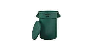The Rubbermaid Commercial BRUTE® Self-Draining Lids feature self-draining channels that prevent water from pooling.
