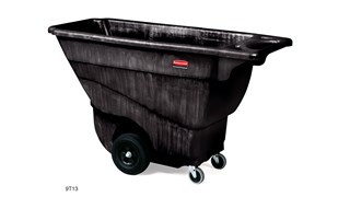 The Rubbermaid Commercial Tilt Dump Truck, Structural Foam, offers industrial strength construction to transport heavy loads up to 450 lbs.