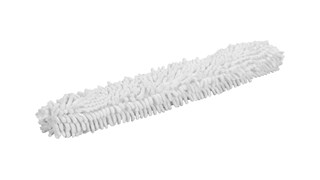 Il rivestimento in microfibra HYGEN™ Rubbermaid Commercial per piumino flessibile cattura facilmente polvere, capelli e particelle più grandi.
