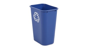 De Rubbermaid Commercial-containers voor naast het bureau zijn ruimtebesparend, zuinig en een eenvoudige en efficiënte oplossing voor het recyclen op de werkplek.