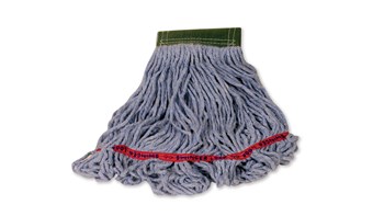 Swinger Loop® Mop features looped-ends, a woven tailband, and a higher synthetic yarn count for increased durability and better floor coverage.