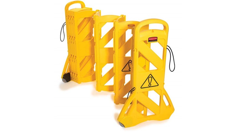 13 Ft Mobile Barrier, Yellow - FG9S1100YEL | Draagbare mobiele barrière 4 meter, geel | Commercial