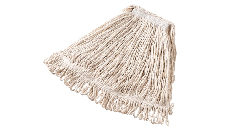 Super Stitch® Cotton Mop is an economical, general-purpose mop with a yarn tailband for improved floor coverage with each stroke.