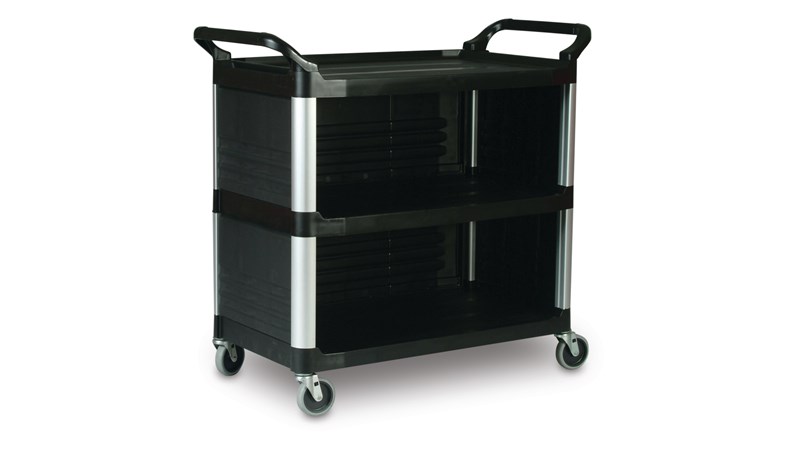 Rubbermaid Commercial 409100BLA Xtra™ Utility Cart w/ Open Sides Black