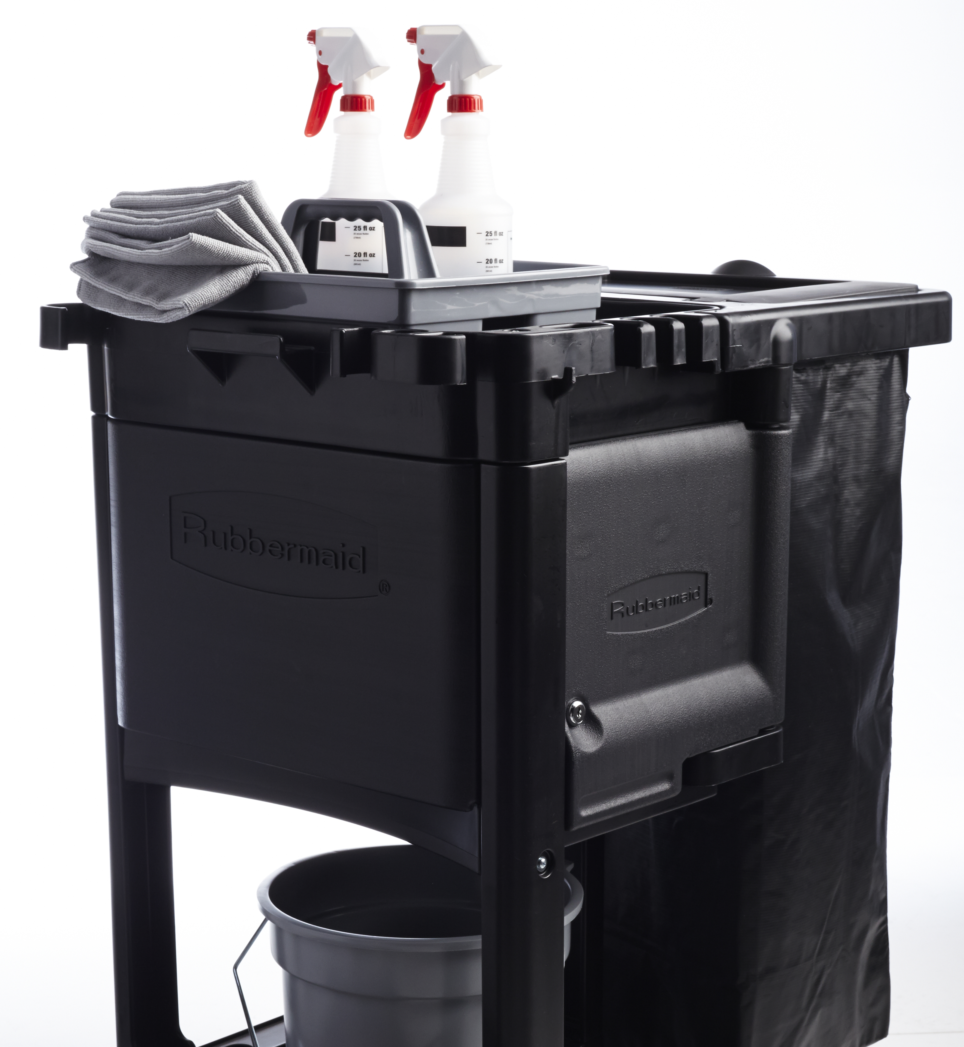 Rubbermaid Commercial FG617388BLA Janitorial Cleaning Cart 21.75