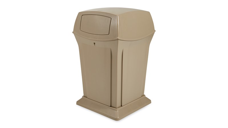 Der Ranger® Classic-Abfalleimer von Rubbermaid Commercial bietet zuverlässige Langlebigkeit sowie ein modernes und wartungsfreundliches Design.