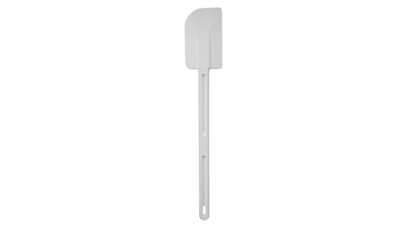 The Rubbermaid Commercial Rubber Spatula features a true rubber blade molded directly onto the handle.