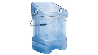The Rubbermaid Commercial Ice Bucket Tote with Bin Hook Adapter provides sanitary, safe transport for ice.