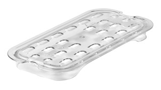 Drain tray for insert pans help improve air circulation, keeping food fresh longer.