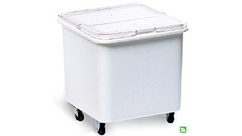 The Rubbermaid Commercial Flat Top Ingredient Bin with Sliding Lid allows your ingredients to be identified easily and seals in freshness.