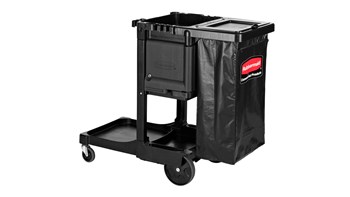 Executive Janitorial Cleaning Cart   Traditional, Black