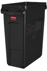 Contenedor Slim Jim® con ventilación 61 l negro