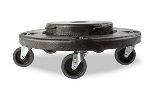 La plataforma con ruedas Rubbermaid Commercial BRUTE ofrece fácil movilidad y maniobrabilidad para recoger y transportar cargas pesadas.