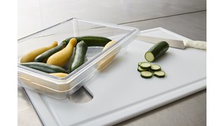 The Rubbermaid Commercial Food Storage Container can be used to store or serve food.