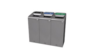 The Configure™ Decorative Waste Containers provide a recycling solution with sleek, smooth surfaces and contoured edges. This recycling system has a modern appearance that will fit seamlessly into any indoor or outdoor commercial environment. Please note: this SKU is a Configure™ 1-Stream 15 Gallon container with a "Landfill" label.