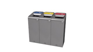 The Configure™ Decorative Waste Containers provide a recycling solution with sleek, smooth surfaces and contoured edges. This recycling system has a modern appearance that will fit seamlessly into any indoor or outdoor commercial environment. Please note: this SKU is a Configure™ 1-Stream 15 Gallon container with a "Paper" label.