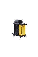 Janitorial Cleaning Cart With Doors and Hood - High-Security