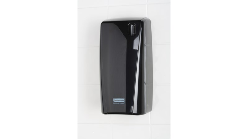 AutoJanitor® limpia y desodoriza inodoros y urinarios a la vez que proporciona un aroma fresco y limpio para el baño.