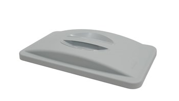A variety of Slim Jim  Lids are available to help facilitate waste and recycling sortation