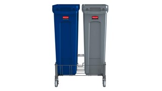 Slim Jim® Stainless Steel Double Dolly is designed to support and transport Vented Slim Jim® containers smoothly and efficiently through any commercial facility.