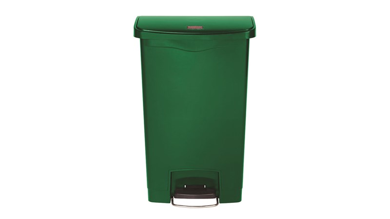 The Rubbermaid Commercial Slim Jim® Step-On Container features a slim profile and footprint to fit in tightest spaces. Slim Jim® Step-On containers are constructed with premium-quality materials and meet the needs of any environment with efficiency, safety, and durability.