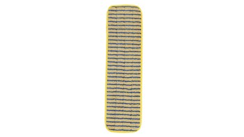 The Rubbermaid Commercial HYGEN™ Microfibre Super Scrubber Wet Pad is constructed of a premium split nylon/polyester-blend Microfibre with vertical scrubber stripes to help remove stubborn spots and clean into tile grout lines.
