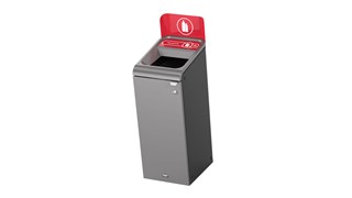 The Rubbermaid Commercial Configure™ Waste Receptacle Trash Can Sign helps increase waste management compliance.
