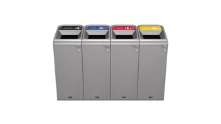 The Configure™ Decorative Waste Containers provide a recycling solution with sleek, smooth surfaces and contoured edges. This recycling system has a modern appearance that will fit seamlessly into any indoor or outdoor commercial environment. Please note: this SKU is a Configure™ 1-Stream 57 Ltr container with a "Paper" label.