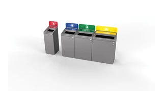 The Rubbermaid Commercial Configure™ Waste Receptacle Trash Can Sign helps increase waste management compliance.