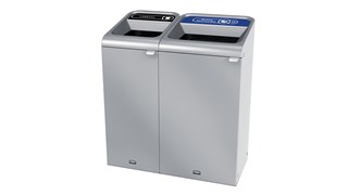 The Configure™ Decorative Waste Containers provide a recycling solution with sleek, smooth surfaces and contoured edges. This recycling system has a modern appearance that will fit seamlessly into any indoor or outdoor commercial environment. Please note: this SKU is a Configure™ 1-Stream 23 Gallon container with a "Mixed Recycling" label.