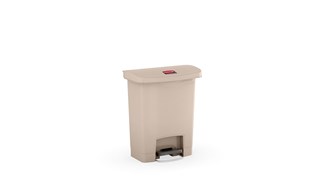 The Rubbermaid Commercial Streamline™ Step-On Container features a slim profile and small footprint to fit in tightest spaces. Streamline™ Step-On containers are constructed with premium-quality materials and meet the needs of any environment with efficiency, safety, and durability.
