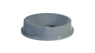 The Rubbermaid Commercial Funnel Top Lid for 121 l BRUTE® containers is designed for touchless waste disposal.