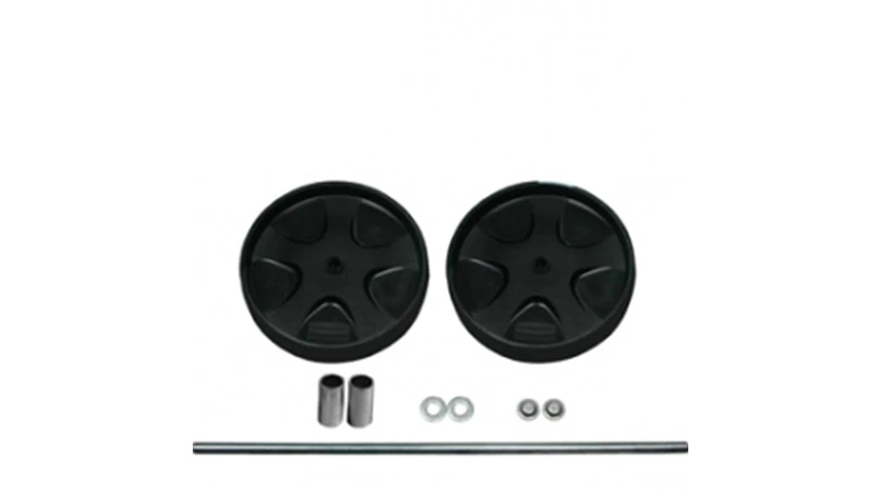 The Rubbermaid Commercial 8" (12.3cm) Wheel and Axle Assembly Kit, Black