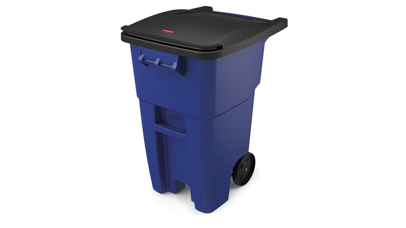 Voici un conteneur mobile conçu pour la collecte des déchets et la manutention du matériel.