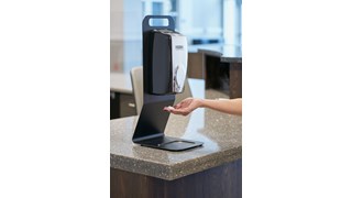 Die AutoFoam-Tischstation ist eine leichte und tragbare Lösung für die kontaktlose Ausgabe von Handdesinfektionsmittel an jedem Ort.