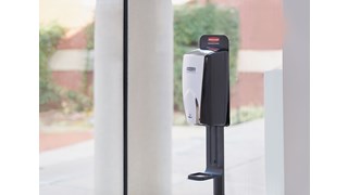 The AutoFoam Standard Floor Stand allows touch-free hand sanitiser dispensers to be mounted to a lightweight, easily movable stand to meet the changing needs of your facility.