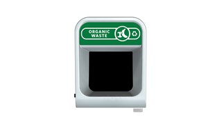 The Configure™ Decorative Waste Containers provide a recycling solution with sleek, smooth surfaces and contoured edges. This recycling system has a modern appearance that will fit seamlessly into any indoor or outdoor commercial environment. Please note: this SKU is a Configure™ 1-Stream 23 Gallon container with an "Organic Waste" label.