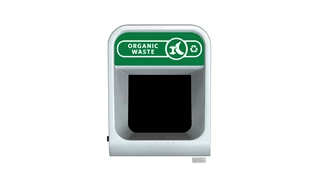 The Configure™ Decorative Waste Containers provide a recycling solution with sleek, smooth surfaces and contoured edges. This recycling system has a modern appearance that will fit seamlessly into any indoor or outdoor commercial environment. Please note: this SKU is a Configure™ 1-Stream 15 Gallon container with an "Organic Waste" label.