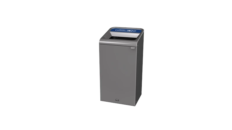 The Configure™ Decorative Waste Containers provide a recycling solution with sleek, smooth surfaces and contoured edges. This recycling system has a modern appearance that will fit seamlessly into any indoor or outdoor commercial environment. Please note: this SKU is a Configure™ 1-Stream 23 Gallon container with a "Mixed Recycling" label.